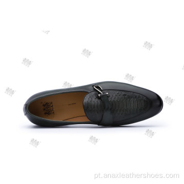 Mocassim masculino de couro novo estilo mocassim